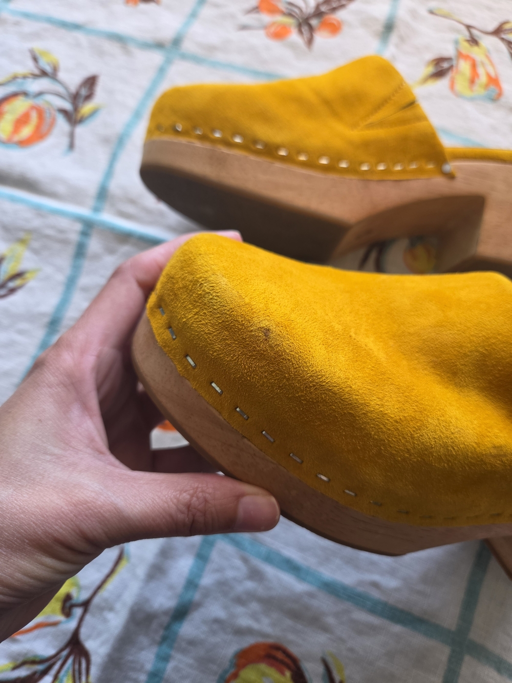 Charlotte Stone Martino Suede Wooden Clog - Picture 5 of 10